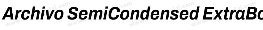 Archivo SemiCondensed ExtraBold字体转换